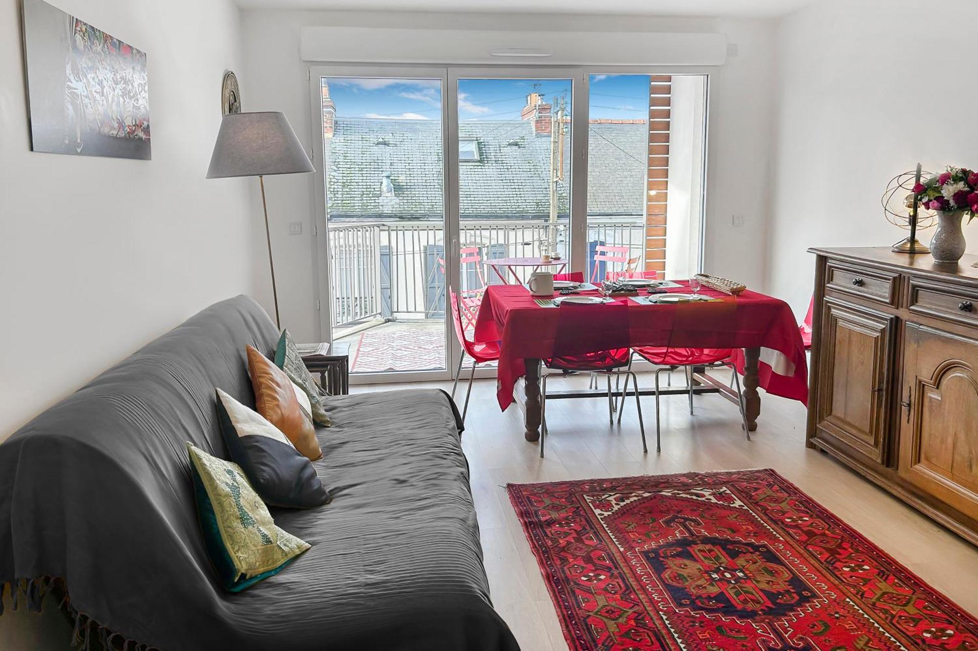 Balcon Prive & Deco Elegante Appartement Le Mans
